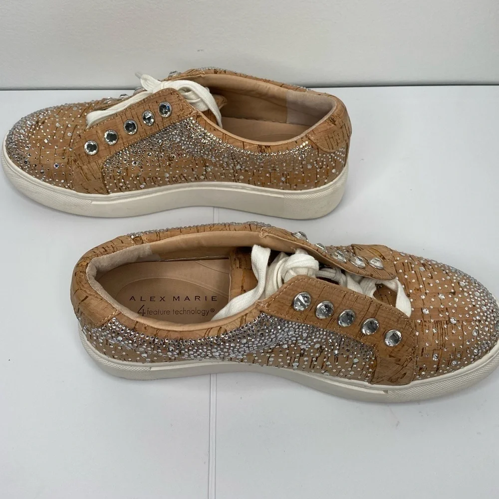 ALEX MARIE 4 Feature Technology Cork Sneaker Bling Embellished Sparkle